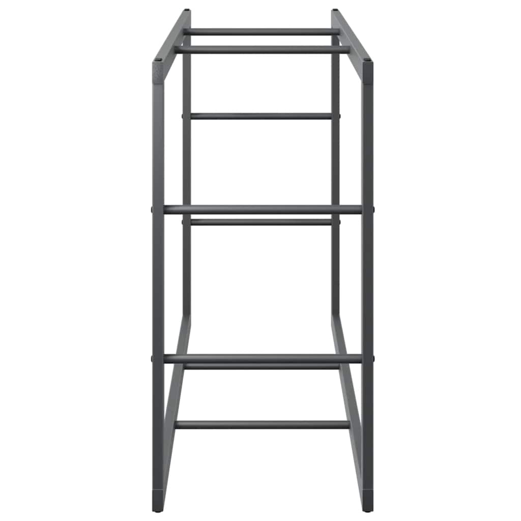vidaXL Firewood Rack Black 110x30x61 cm Steel 6