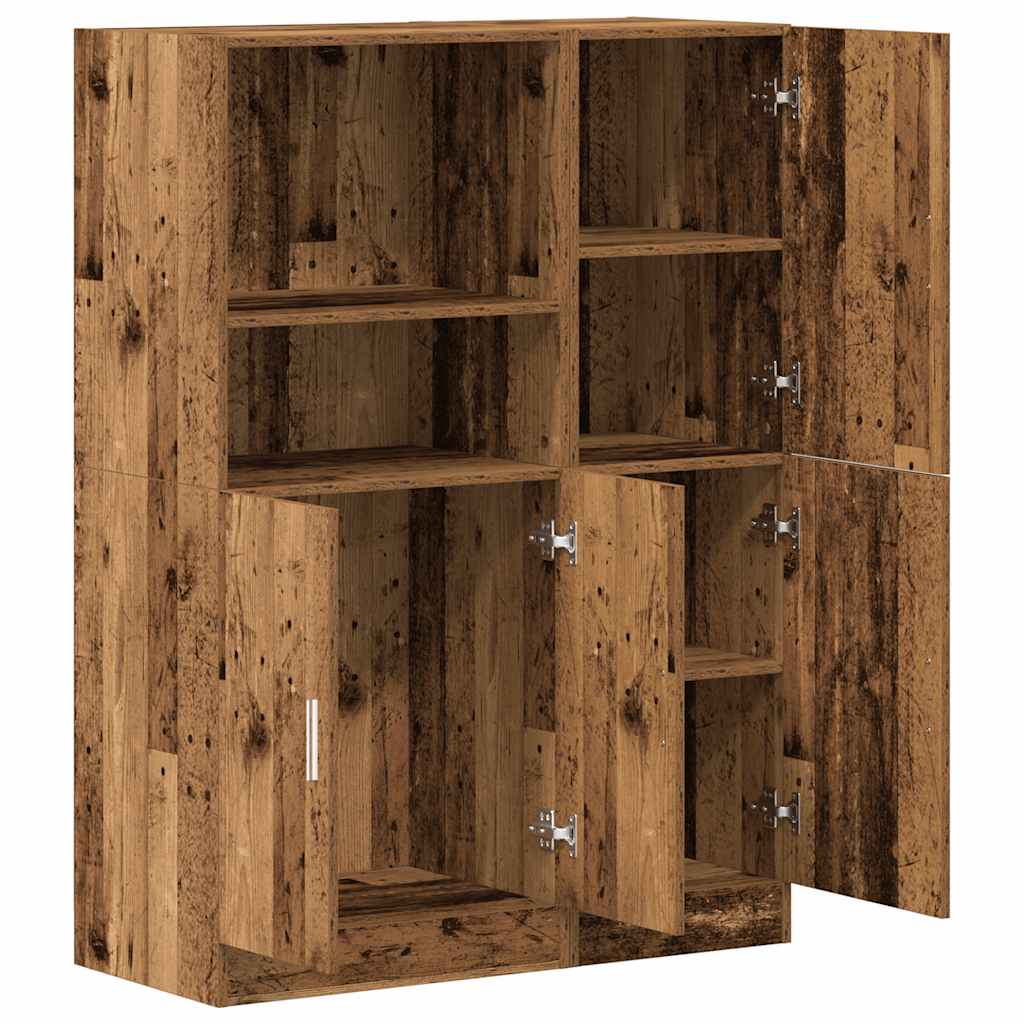 2 Piece Kitchen Cabinet Set Engineered Wood Old wood