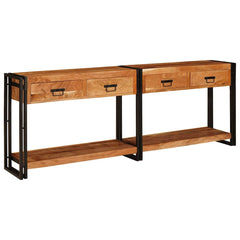 Console Tables 2 pcs Brown 161 x 33 x 75 cm 200 cm Solid acacia wood