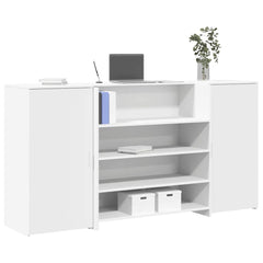 Reception Desk 200x50x103,5 cm Engineered Wood White 200 x 50 x 103.5 cm