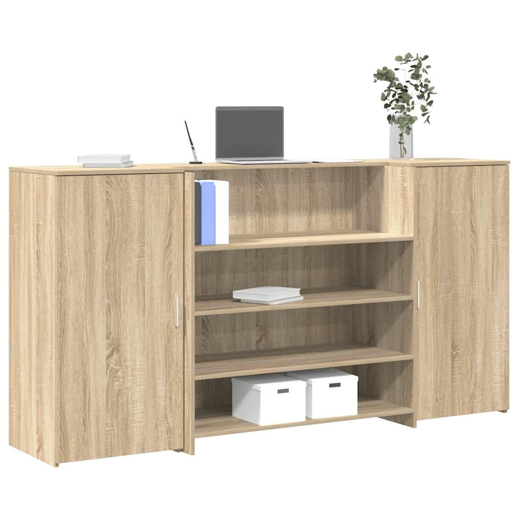 Reception Desk 200x50x103,5 cm Engineered Wood Sonoma oak 200 x 50 x 103.5 cm