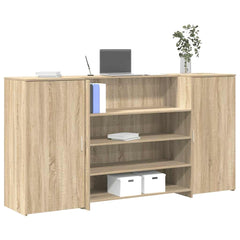 Reception Desk 200x50x103,5 cm Engineered Wood Sonoma oak 200 x 50 x 103.5 cm