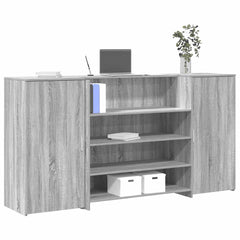 Reception Desk 200x50x103,5 cm Engineered Wood Grey sonoma 200 x 50 x 103.5 cm