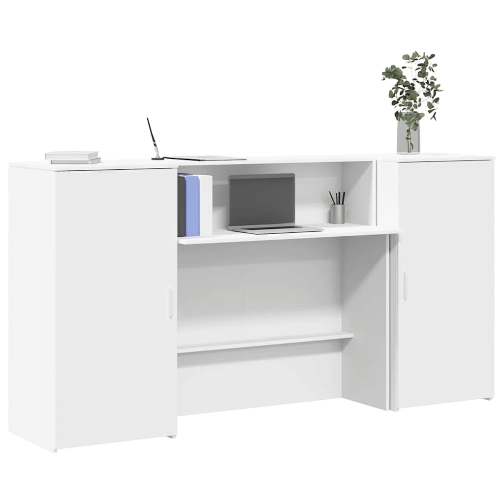Reception Desk 200x50x103,5 cm Engineered Wood White 200 x 50 x 103.5 cm