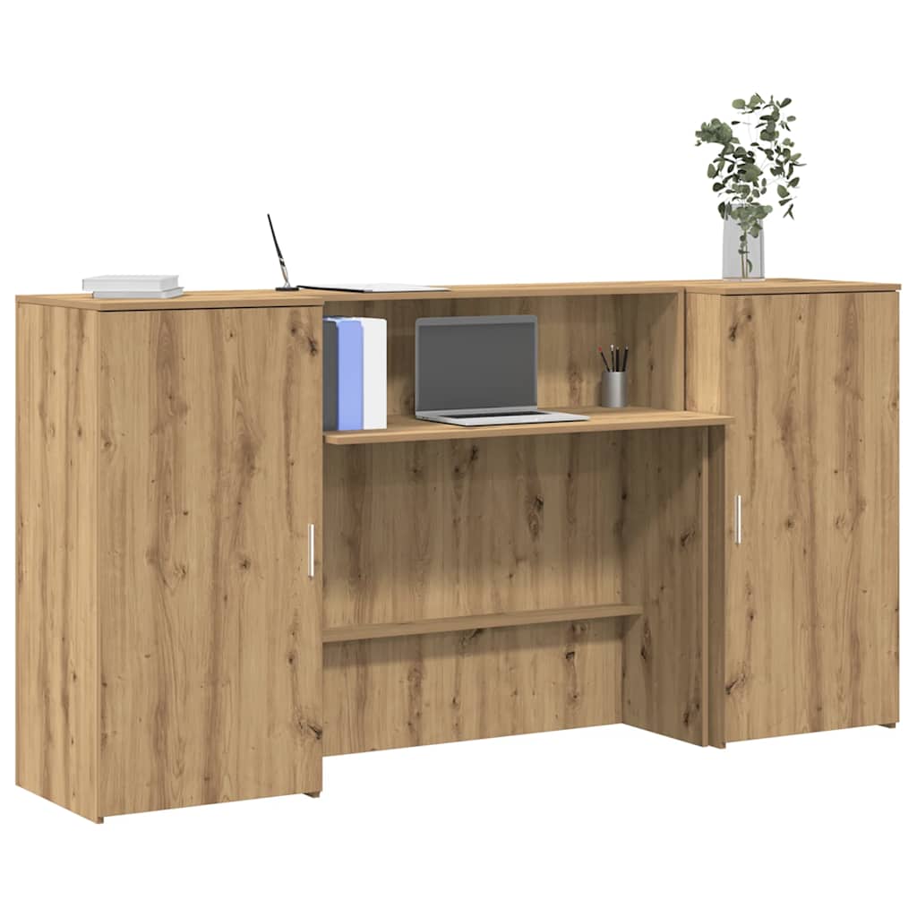 Reception Desk 200x50x103,5 cm Engineered Wood Artisan oak 200 x 50 x 103.5 cm