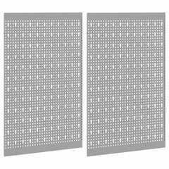 vidaXL Tool Wall Panel 2 pcs Grey 100 x 1 x 80 cm 4