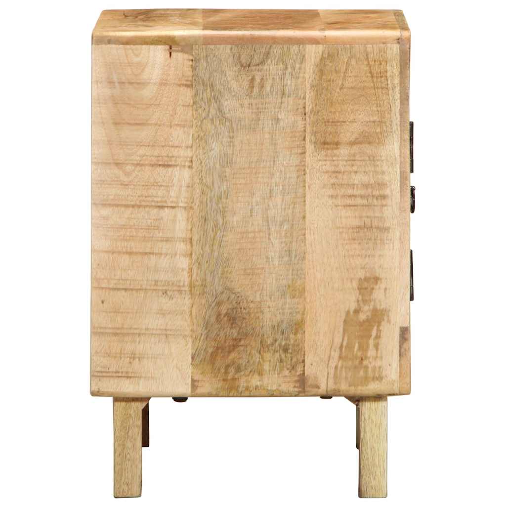 vidaXL Bedside Cabinet 2 pcs 40x32x46 cm Solid Wood Rough Mango 3