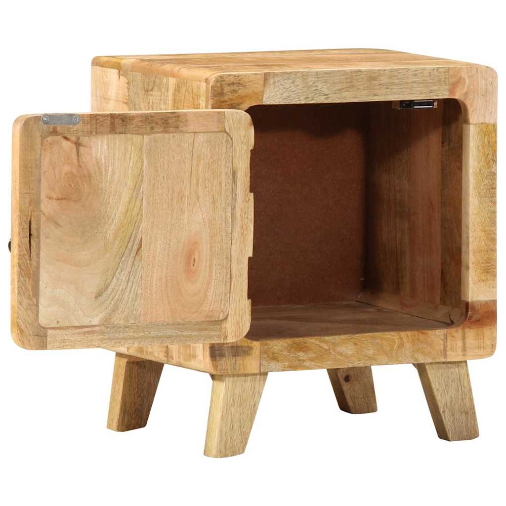 vidaXL Bedside Cabinet 2 pcs 40x32x46 cm Solid Wood Rough Mango 5