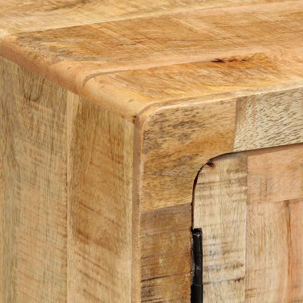 vidaXL Bedside Cabinet 2 pcs 40x32x46 cm Solid Wood Rough Mango 6