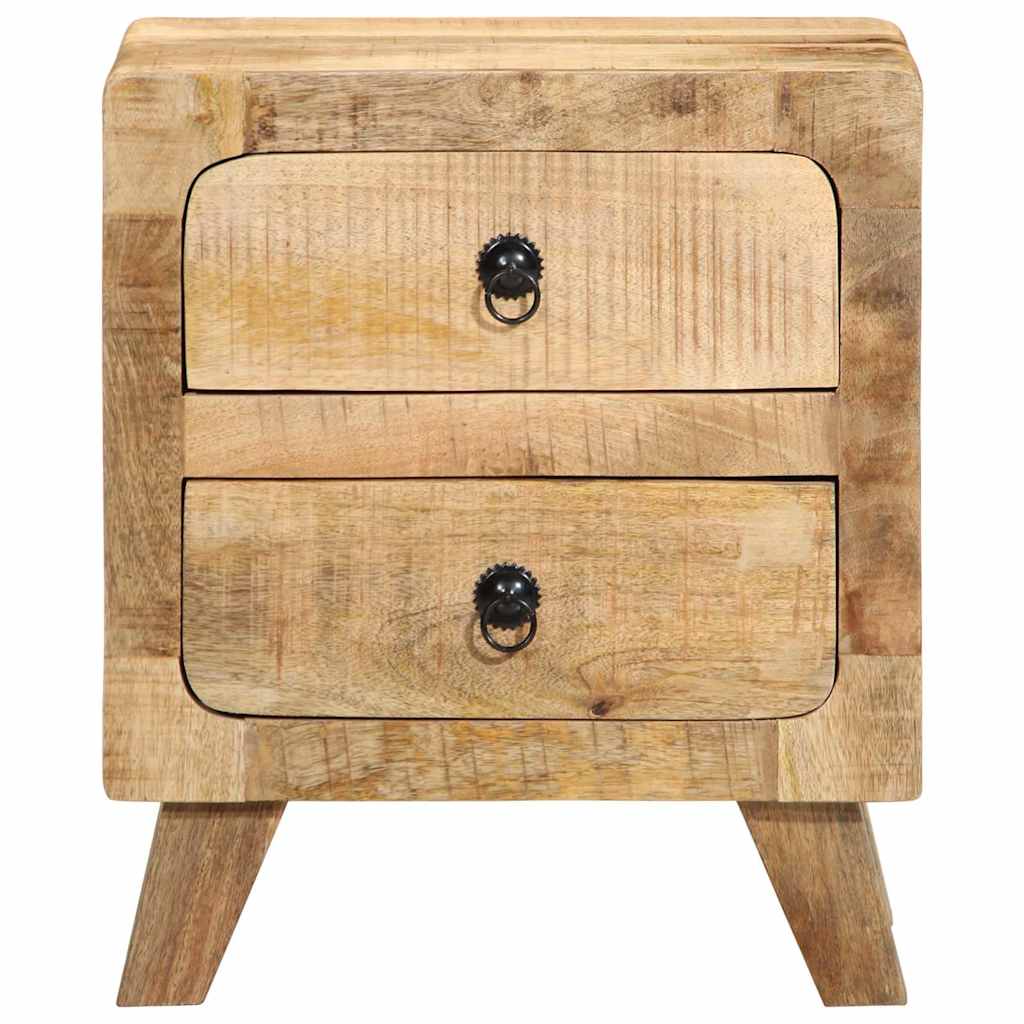 vidaXL Bedside Cabinet 2 pcs 40x32x46 cm Solid Wood Rough Mango 2