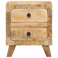 vidaXL Bedside Cabinet 2 pcs 40x32x46 cm Solid Wood Rough Mango 2