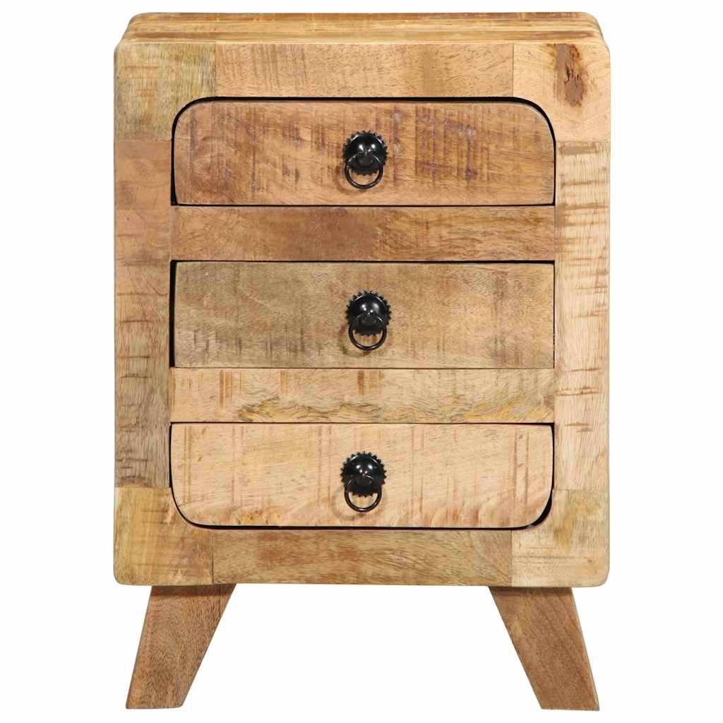 vidaXL Bedside Cabinet 37x32x50 cm Solid Wood Rough Mango 2