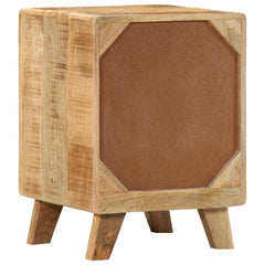 vidaXL Bedside Cabinet 37x32x50 cm Solid Wood Rough Mango 4