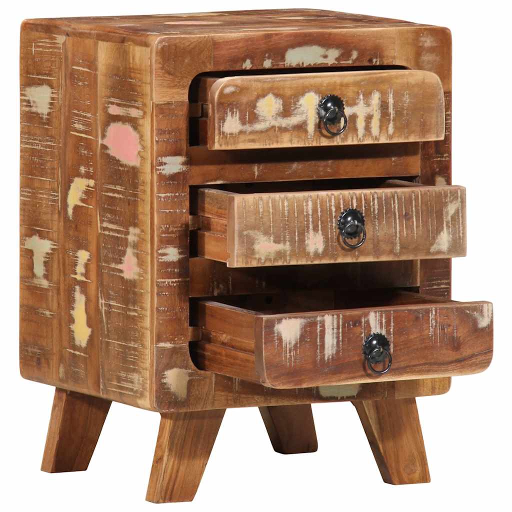vidaXL Bedside Cabinet 2 pcs 37x32x50 cm Solid Wood Reclaimed 5