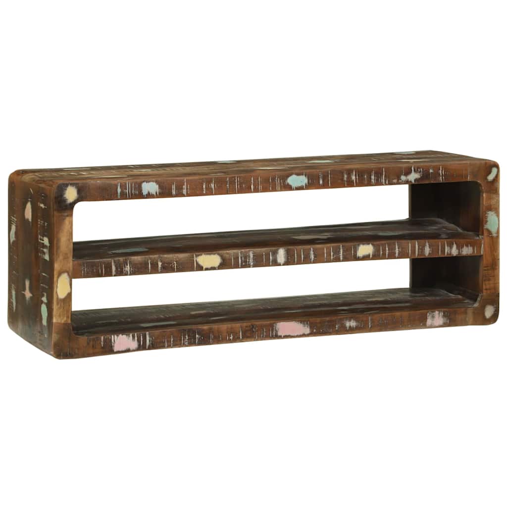 TV Cabinet Multicolour Solid Reclaim Wood