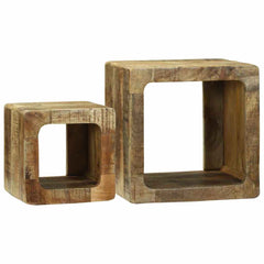 TV Units 2 pcs Brown 36 x 30 x 36 cm Solid Mango Wood Solid rough mango wood