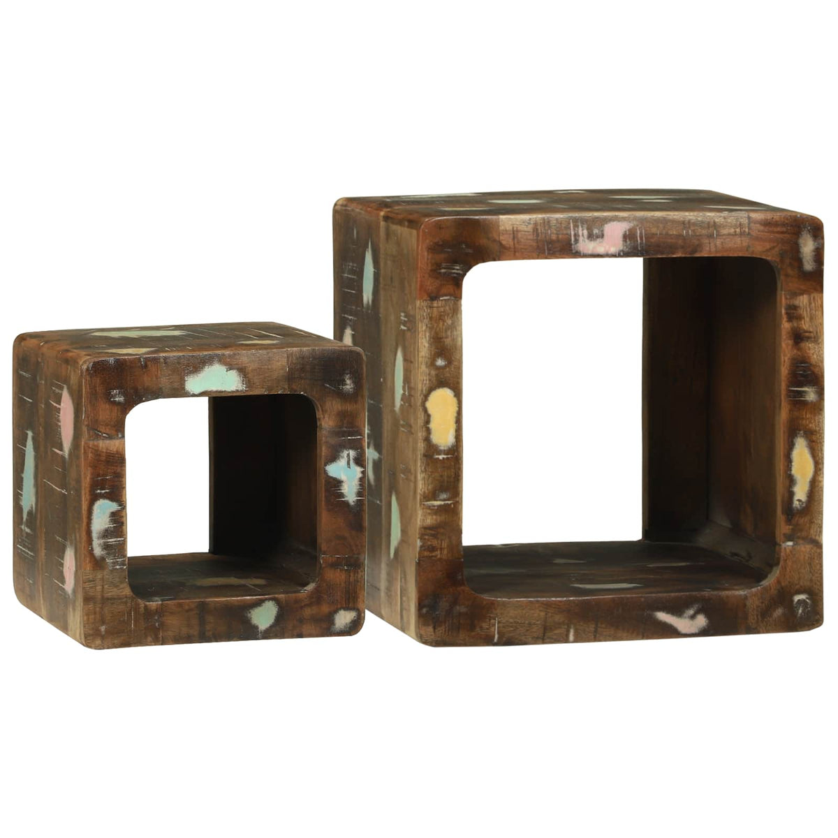 TV Units 2 pcs Brown 36 x 30 x 36 cm Solid Mango Wood Solid reclaimed wood