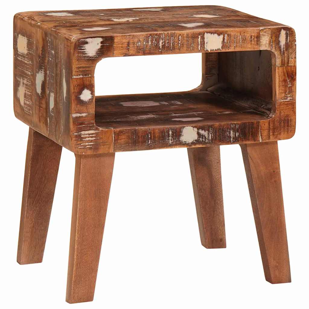 vidaXL End Table with Shelf Brown 40 x 32 x 46 cm Solid Reclaim Wood 3