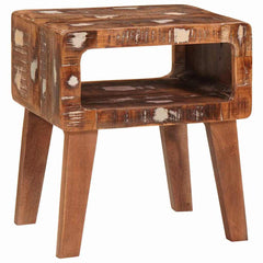 vidaXL End Table with Shelf Brown 40 x 32 x 46 cm Solid Reclaim Wood 3