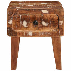vidaXL End Table with Drawer Brown 40 x 32 x 46 cm Solid Reclaim Wood 5