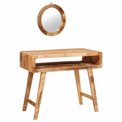 vidaXL Dressing Table Brown 90 x 76 x 45 cm Solid Mango Wood 2