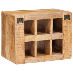 vidaXL Wine Rack with Storage Brown 44 x 30 x 35 cm Solid Mango Wood 6