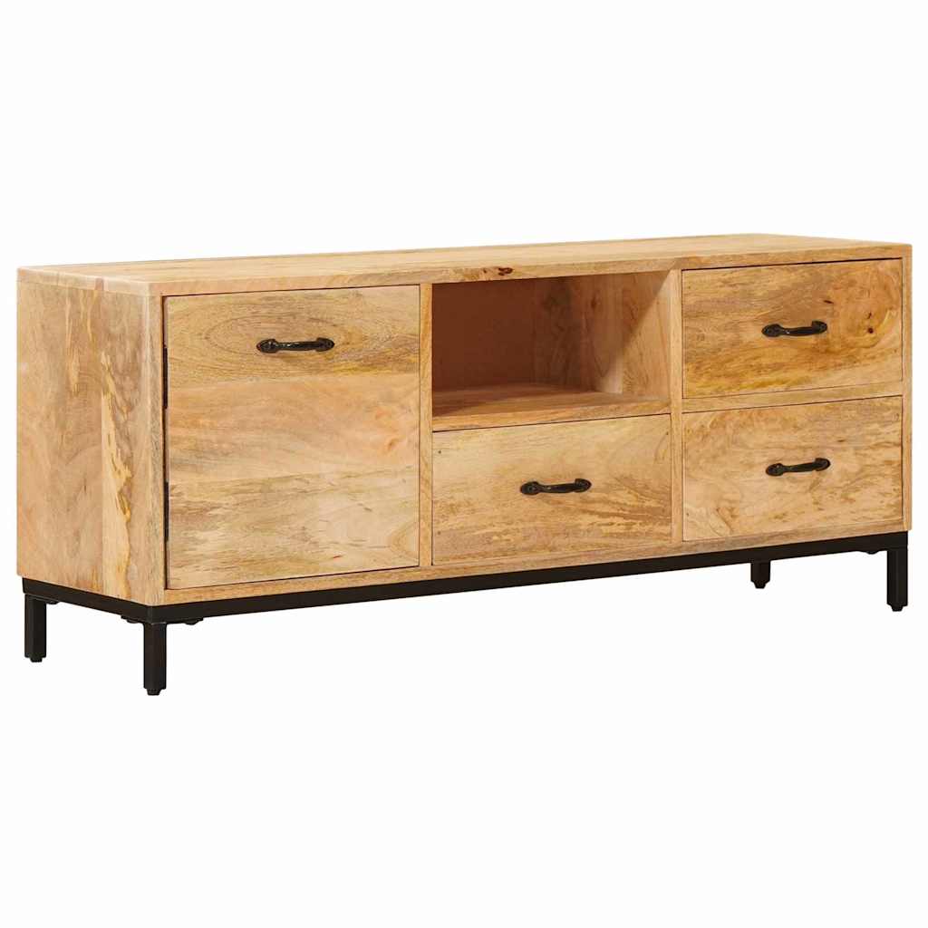 vidaXL TV Stands with Drawer Brown 110 x 30 x46 cm Solid Mango Wood 2