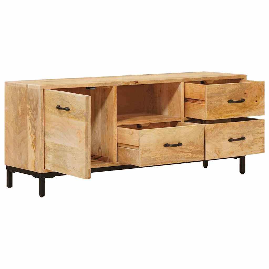 vidaXL TV Stands with Drawer Brown 110 x 30 x46 cm Solid Mango Wood 3