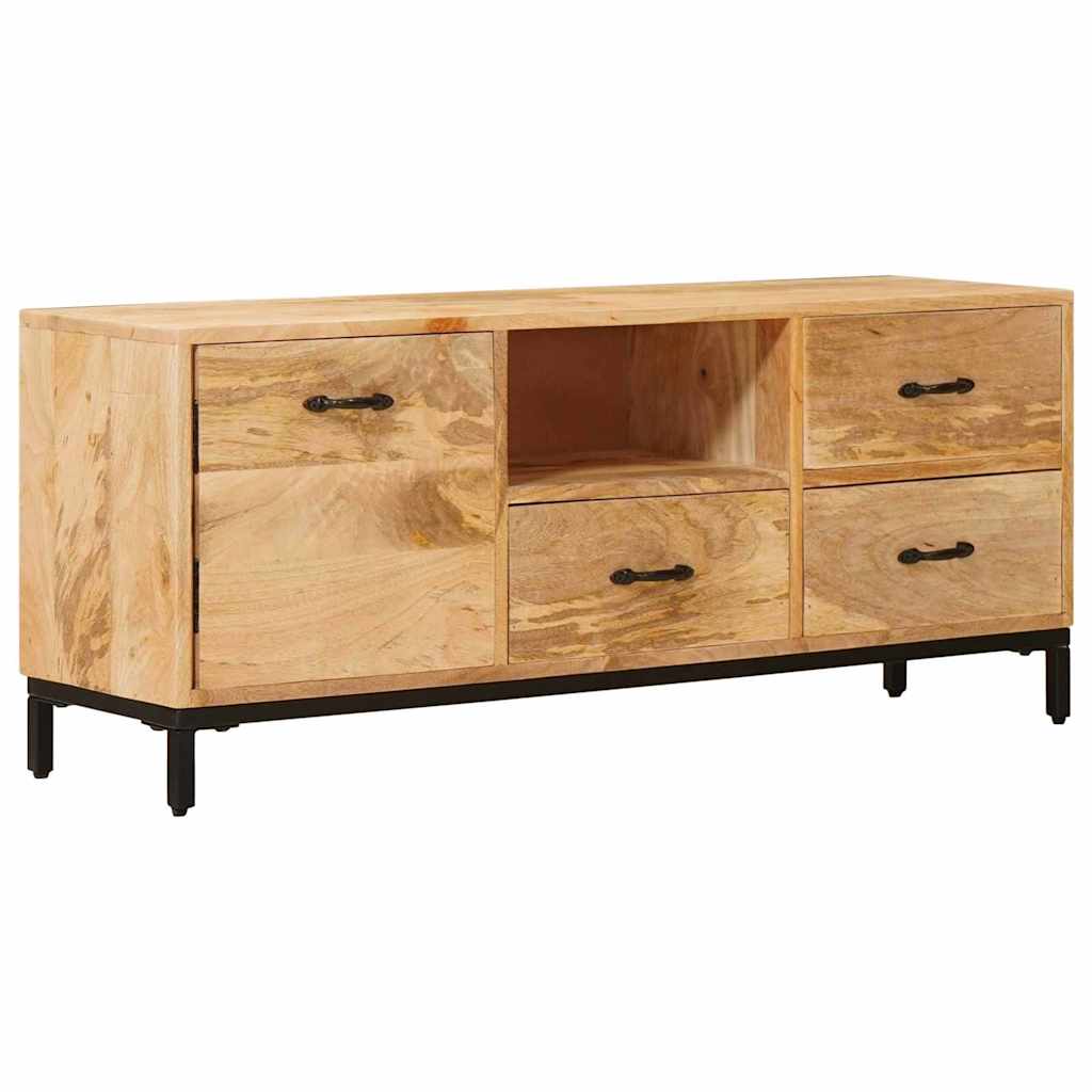 vidaXL TV Stands with Drawer Brown 110 x 30 x46 cm Solid Mango Wood 4