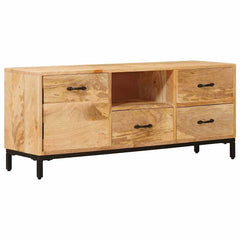 vidaXL TV Stands with Drawer Brown 110 x 30 x46 cm Solid Mango Wood 4