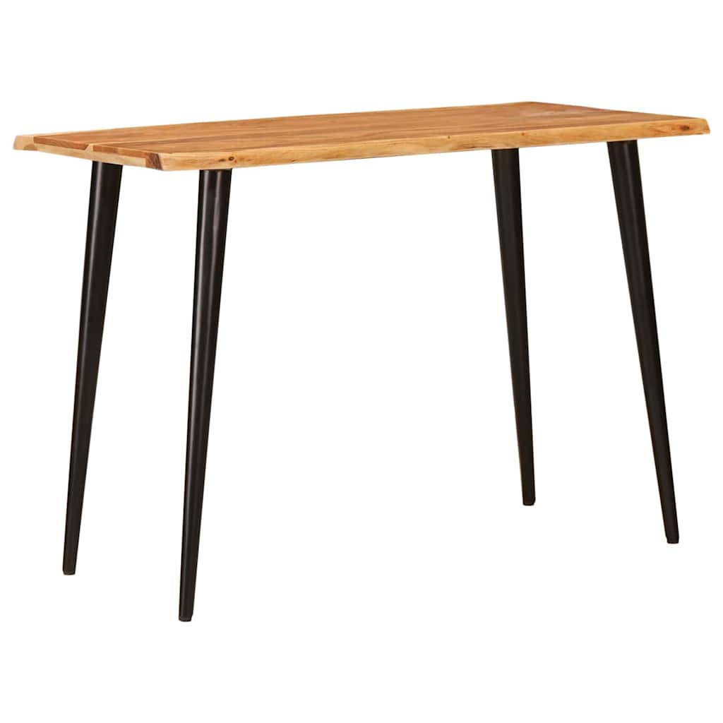 vidaXL Dining Tables Brown and Black 110 x 55 x 78 cm Solid Mango Wood 2