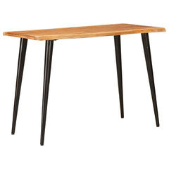 vidaXL Dining Tables Brown and Black 110 x 55 x 78 cm Solid Mango Wood 4