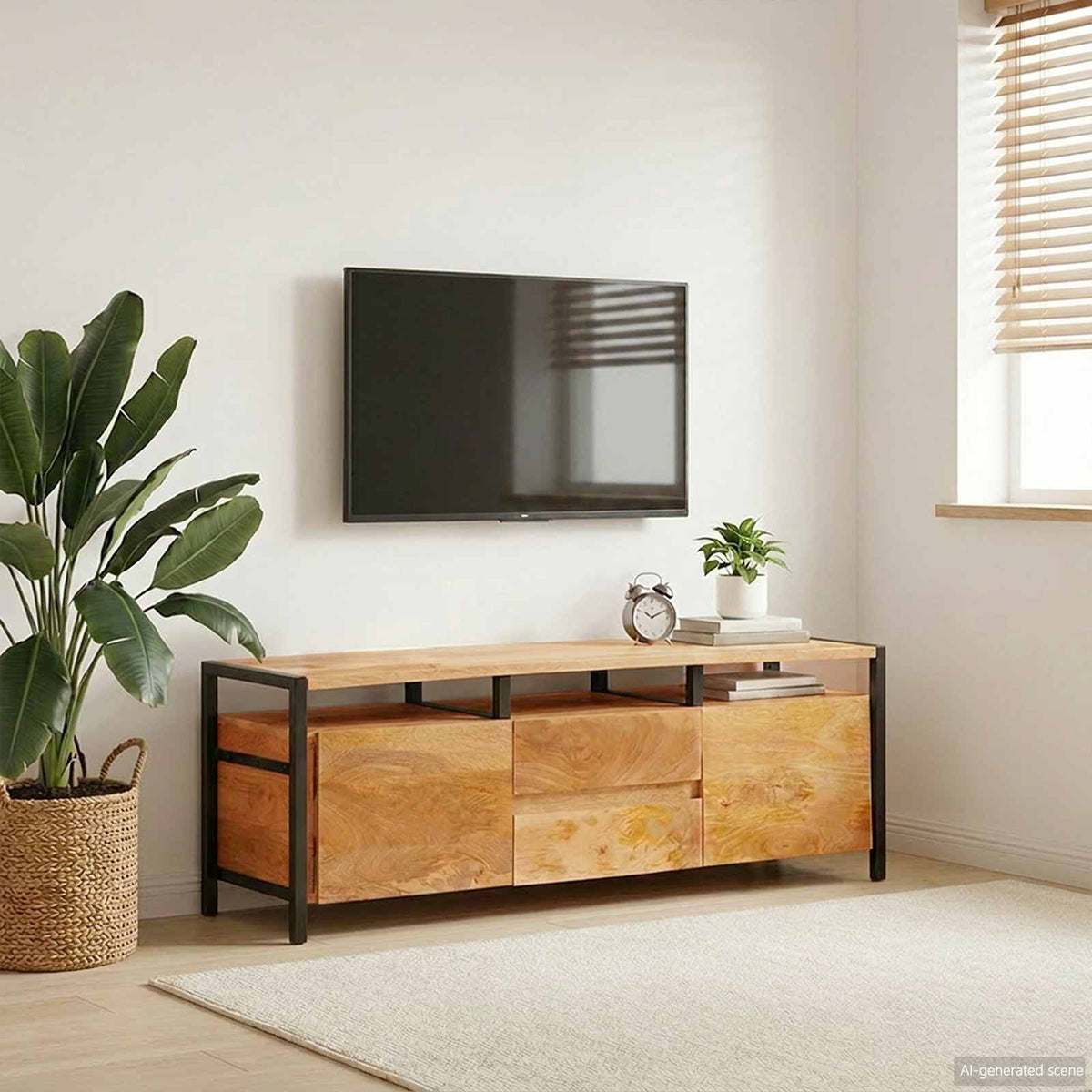 Sideboard Solid Mango Wood 110 cm 40 cm 30 cm