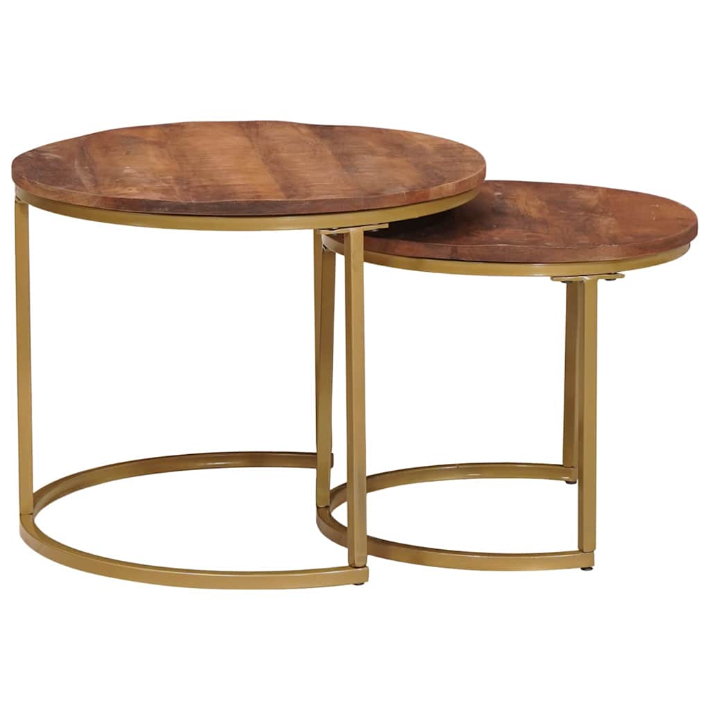 vidaXL Nesting Coffee Tables 2 pcs Honey Brown 50 x 50 x 40 cm 2