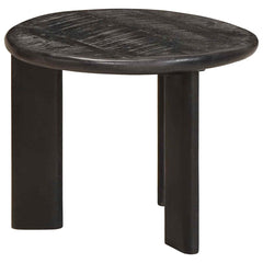 vidaXL Nesting Coffee Tables 3 pcs White Ø 54 x 40 cm Solid Mango Wood 5