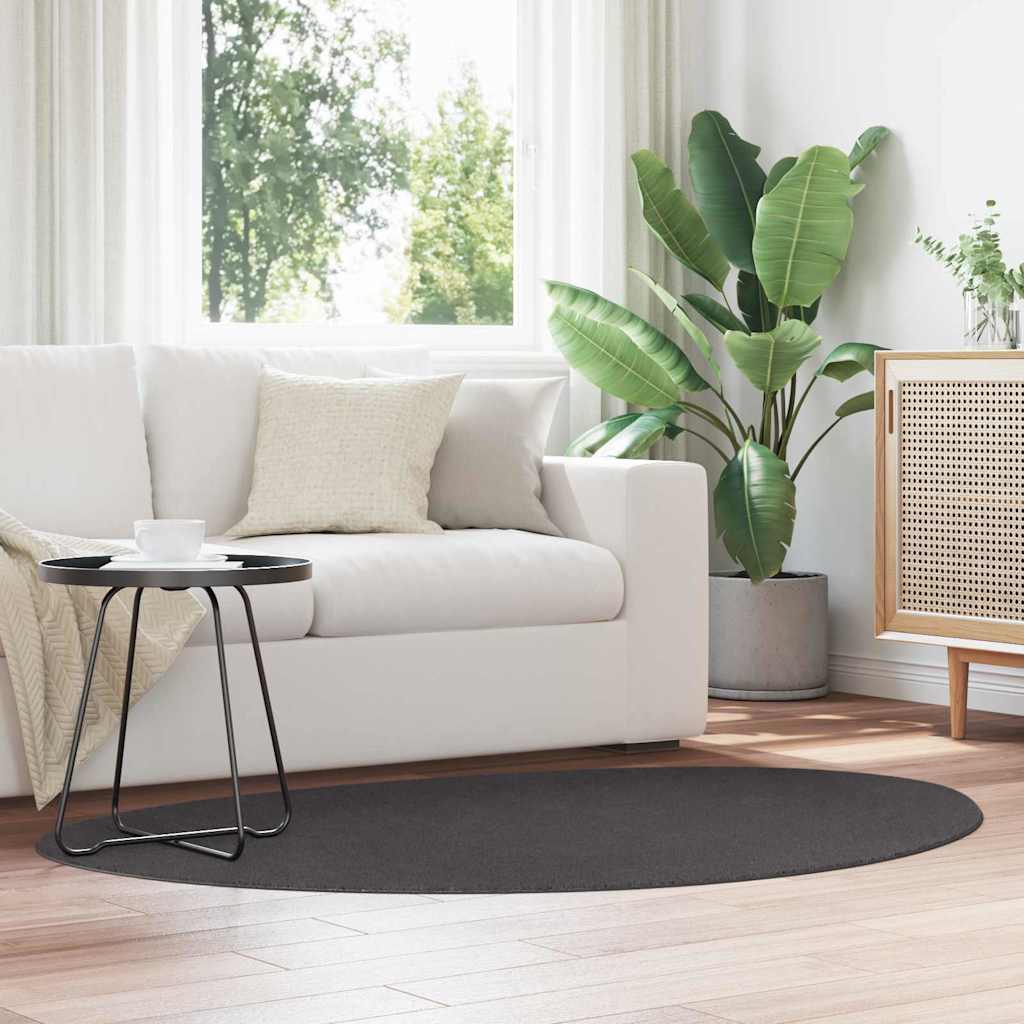 vidaXL Carpet HUARTE 120 x 170 cm Polyester Oval-asymmetric