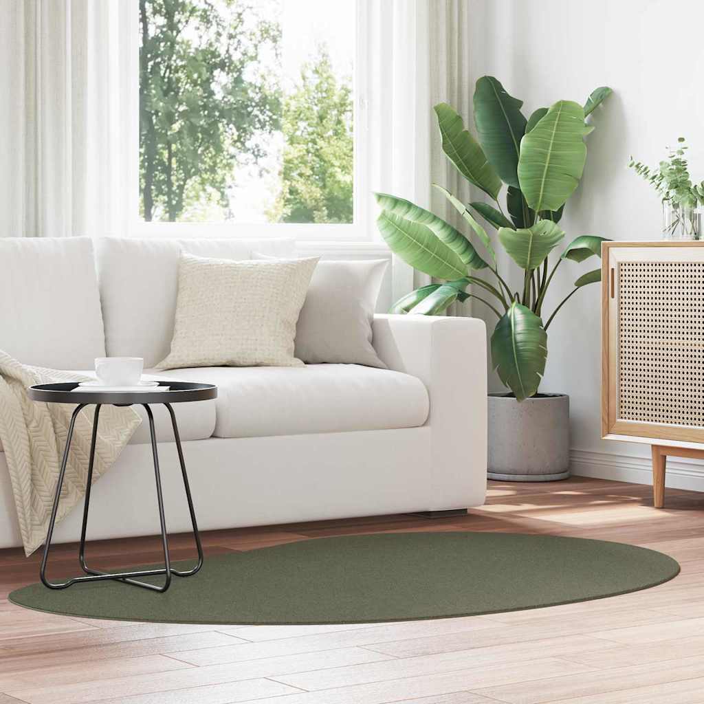 vidaXL Carpet HUARTE 120 x 170 cm Polyester Oval-raindrop