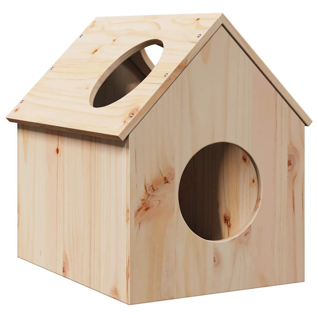 vidaXL Cat House 41x50x50 cm Solid Wood Pine 1