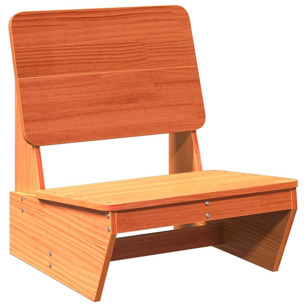 vidaXL Garden Chair Wax Brown 60x64x70.5 cm Solid Wood Pine 2