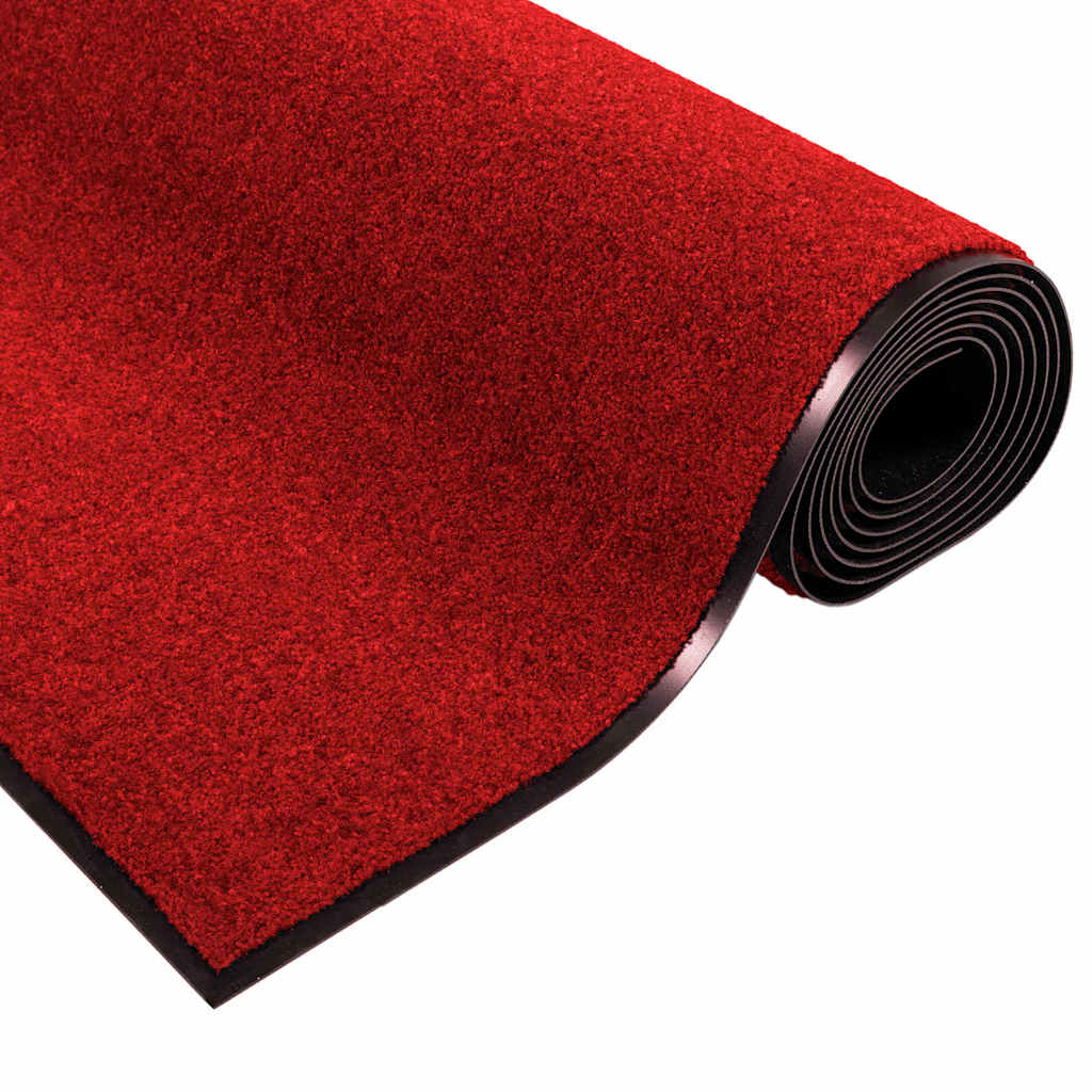 vidaXL Doormat Red and Black 60 x 180 cm 100% Polyamide 5