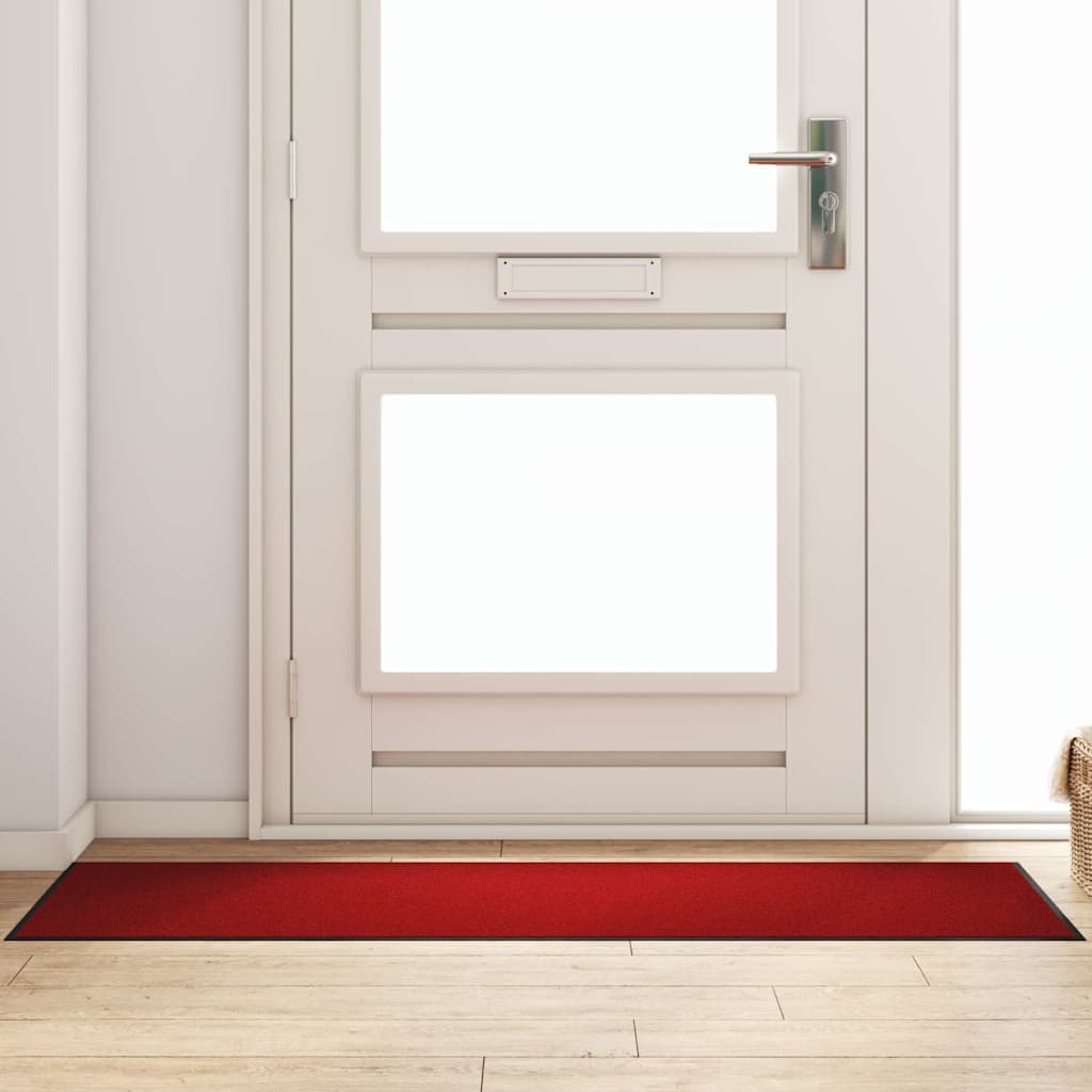 vidaXL Doormat Red and Black 60 x 180 cm 100% Polyamide 1