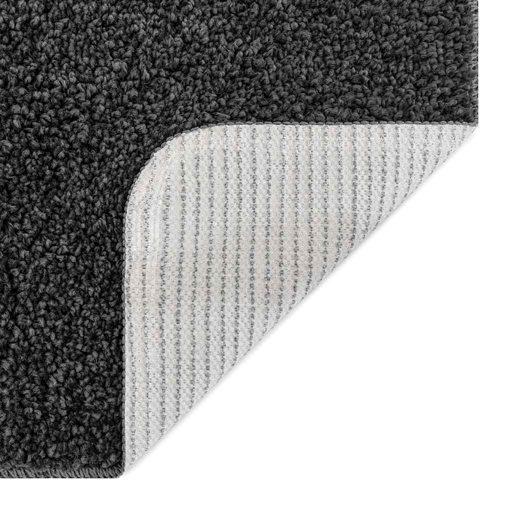 vidaXL Anti-slip Shaggy Rug Dark Grey 120 x 120 cm PP 4