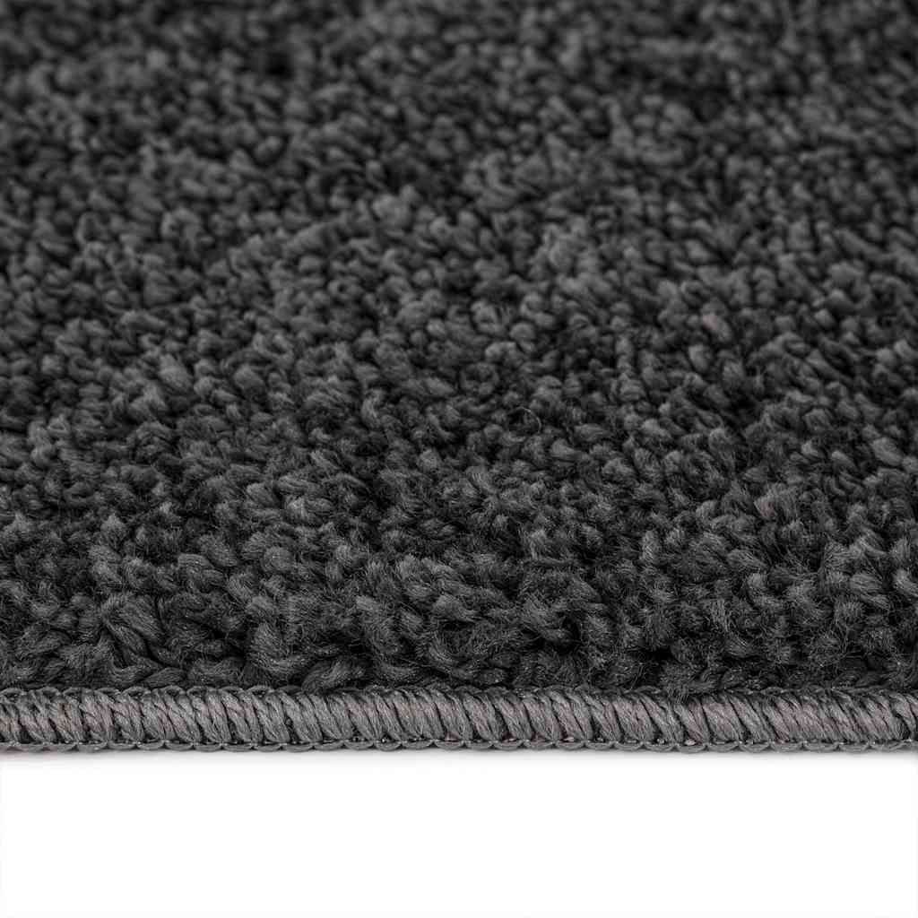 vidaXL Anti-slip Shaggy Rug Dark Grey 120 x 120 cm PP 6
