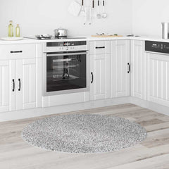 vidaXL Anti-slip Shaggy Rug Grey 120 x 120 cm PP 3