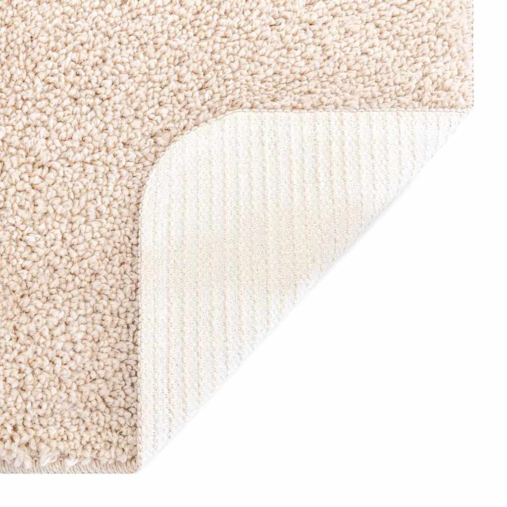 vidaXL Anti-slip Shaggy Rug Cream 120 x 120 cm PP 4