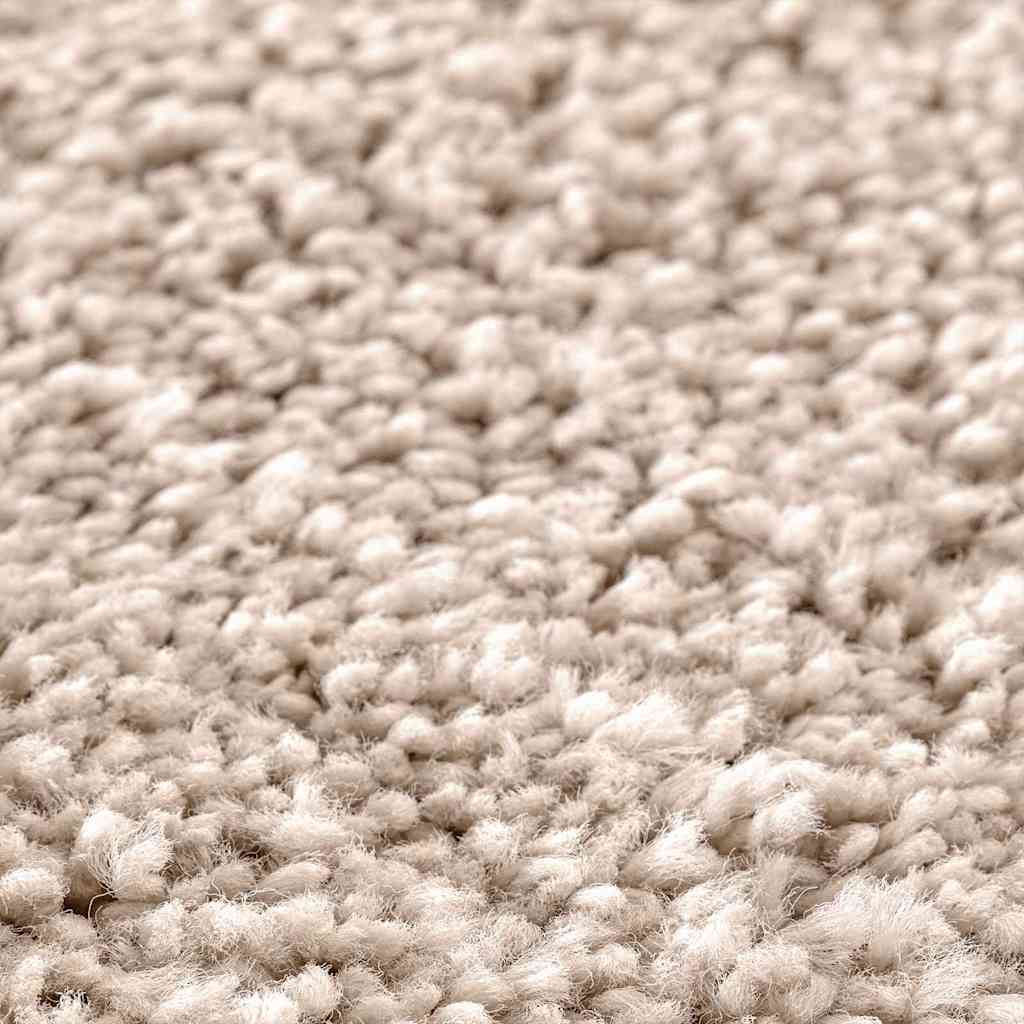 vidaXL Anti-slip Shaggy Rug Cream 120 x 120 cm PP 5