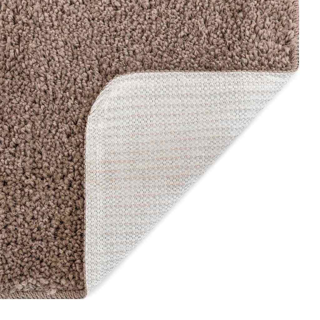 vidaXL Anti-slip Shaggy Rug Brown 160 x 160 cm PP 4