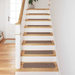 vidaXL Anti-slip Stair Mats 15 pcs 75 x 20 cm Brown PP Rectangular 3