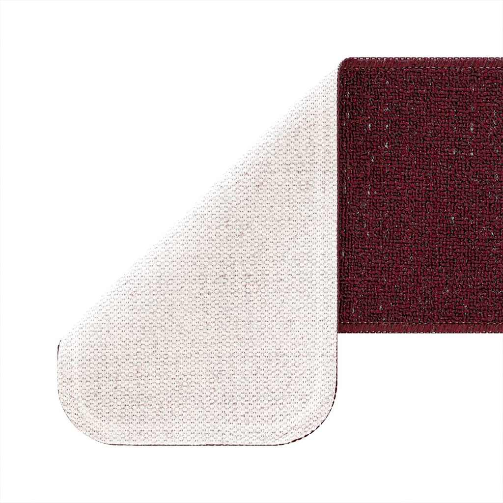 vidaXL Anti-slip Stair Mats 15 pcs 60 x 25 cm Bordeaux PP Rectangular 5