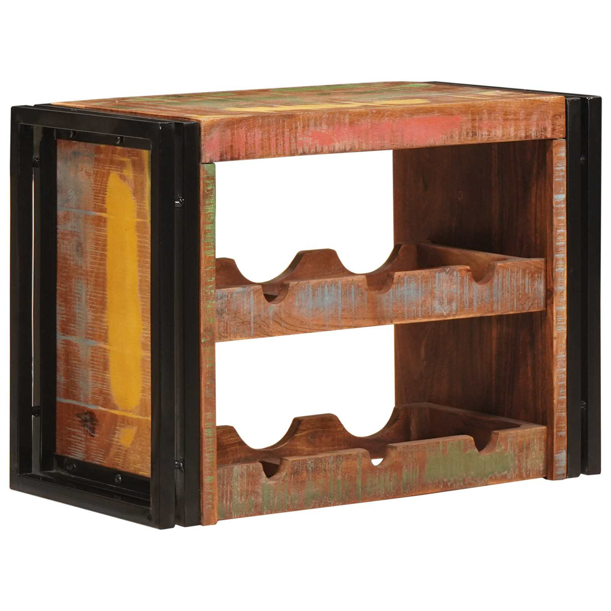 vidaXL Wine Rack Brown 60 x 45 x 33 cm Solid Reclaimed Wood 3
